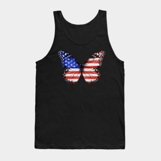 American Flag  Butterfly - Gift for American From USA Tank Top